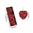 thumbnail image 3 of chaungfeng Red Valentine's Day Heart Ornaments, 3Pcs Glitter Sequin Heart Shaped Baubles Decoration Indoor Confessions Hanging Pendants Decor(3.15in), 3 of 6