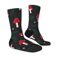 thumbnail image 2 of Goofa Amanita Mushroom Printed Men's Crew Socks, Soft Durable Breathable Moisture-Wicking with Odor Control Cotton socks, 2 of 9