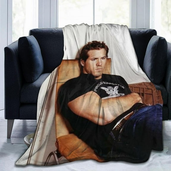 Ryan Reynolds Fleece Blanket Throw Blanket for Couch - Cozy Luxury Bed Blanket Microfiber and Throws for Sofa