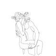 thumbnail image 3 of Póster abstracto de dibujo de una línea de pareja de amor, posturas especiales para hombre y mujer, pintura en lienzo, arte minimalista para pared, imagen para decoración del hogar, 3 of 5