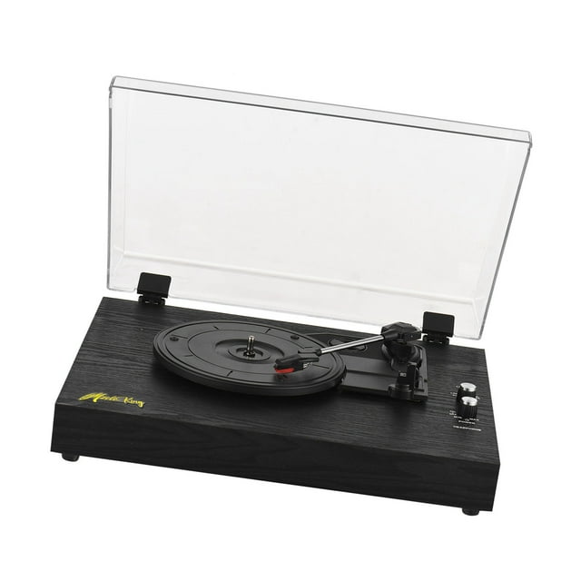 Turntable Record Player with BT Function 33/45/78RPM 3-Speed Line-in Antique Gramophone Turntable Disc Audio R/L 3.5mm USB DC 5V Support 7/10/12 Inch Gramophone Record