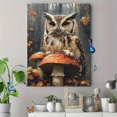 thumbnail image 4 of Qisvanset 12x16 Inch Owl Mushroom Rainy Forest Canvas Wall Art, Whimsical Woodland Wildlife Home Wall Decor, 4 of 8