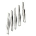 thumbnail image 3 of 5 PCS Eyebrow Hair Removal Tweezers - Metal Straight Flat Tip Ladies Makeup Cosmetic Tool, 3 of 5