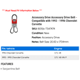 thumbnail image 2 of Accessory Drive Accessory Drive Belt - Compatible with 1993 - 1996 Chevy Corvette 1994 1995, 2 of 2