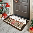 thumbnail image 6 of NWOKYZGH Christmas Entryway Rug, Non-Slip Happy Holiday Snowflake Xmas Indoor Door Mat, 15 x 23 Washable Fluffy Kitchen Rug, Winter Holiday Decor Low-Profile Door Mat for Bedroom, Kitchen, 6 of 6