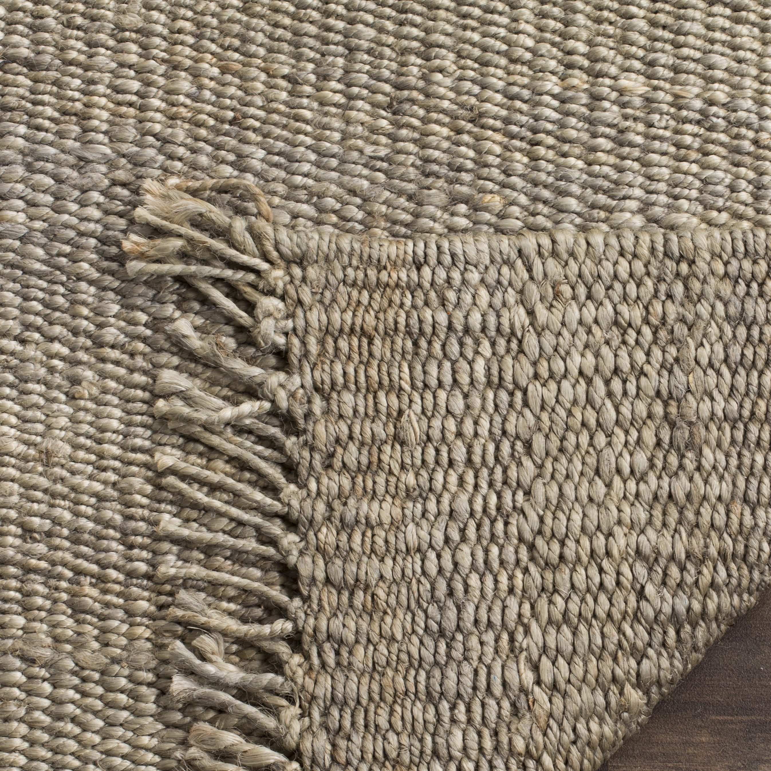 SAFAVIEH Natural Fiber Clara Braided Jute Runner Rug, Grey, 2'6" x 8'