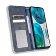 thumbnail image 4 of Compatible with Motorola Moto G82 5G Case Magnetic Closure Vintage Pattern PU Leather Wallet Cover with Card Slots-Blue, 4 of 5