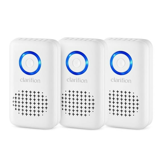 Clarifion - Air Ionizers for Home (3 Pack) (ODRx), Negative Ion Filtration System