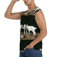 thumbnail image 3 of Xecao Cute Goat Baby Print Men's Tank Top: Sleek Sleeveless Tee for Casual Sports and Beach Occasions-Large, 3 of 7