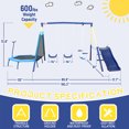 thumbnail image 5 of 5-in-1 Outdoor Swing Set with Slide, Detachable Trampoline, Swings & Glider, Swing Set for Outside for Kids, 5 of 8