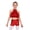 Red, variant on Kids Girls 2-Piece Dance Outfits Sparkly Halter Sequins Crop Top with Metallic Shorts Set Activewear Purple 6
