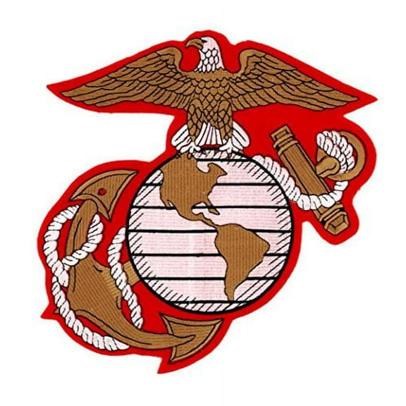 US Marine Corps 9 Inch Eagle Globe Anchor EGA Embroidered Back Patch Iron Sew RPPM8290