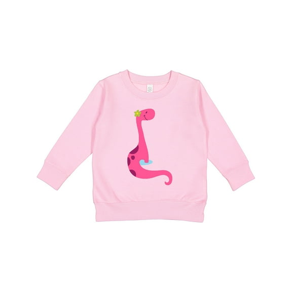 Inktastic Cute Pink Dinosaur Toddler Sweatshirt