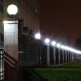 thumbnail image 5 of Lámpara de pilar de pared de jardín al aire libre con luz de bola redonda acrílica de energía solar LED, 5 of 5