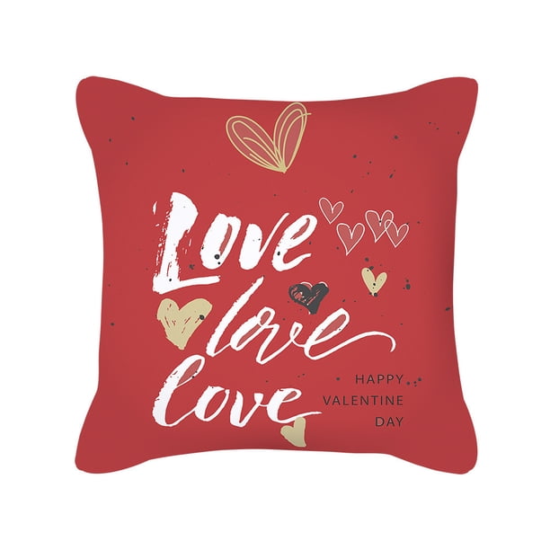 Funda de almohada con estampado de acuarela roja para el día de San Valentín Wmkox8yii HFSH1239