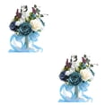 thumbnail image 2 of Ramo de flores artificiales Matsuzay banquete de bodas portátil oficina en el hogar Azul 2piezas, 2 of 6