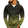 thumbnail image 2 of Rrunsv Light Jackets for Men Full Zip Up Hoodie Outdoor Casual Simple Outerwear Coat(Green,2XL), 2 of 5