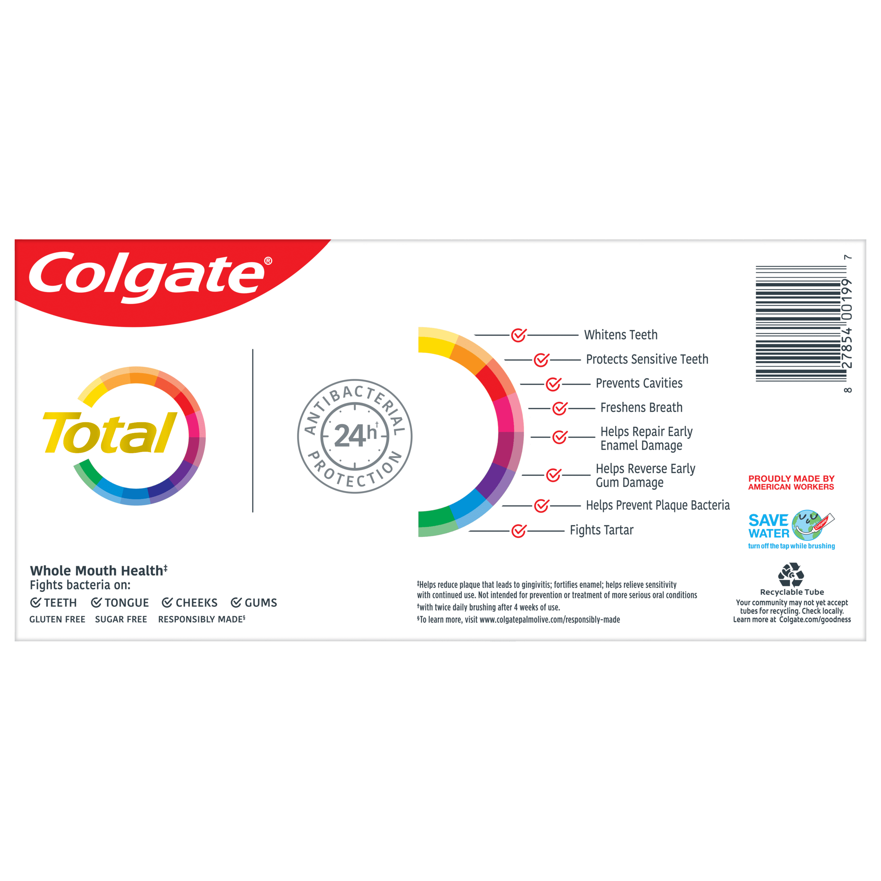 Colgate Toothpaste Composition Colgate Total 12 Ingredients