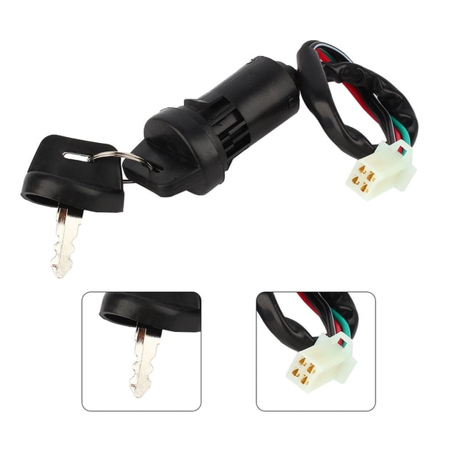 Accesorios De Motocicleta 4 Cables De Encendido 1 Llave Impermeable CO