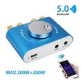 thumbnail image 6 of 200W+200W 12V/24V Mini Bluetooth 5.0 HiFi Digital Amplifier Stereo Audio 2.0 Channel Sound Amplifiers Power Amp For Home Car ,Powerful Sound Quality, 6 of 7