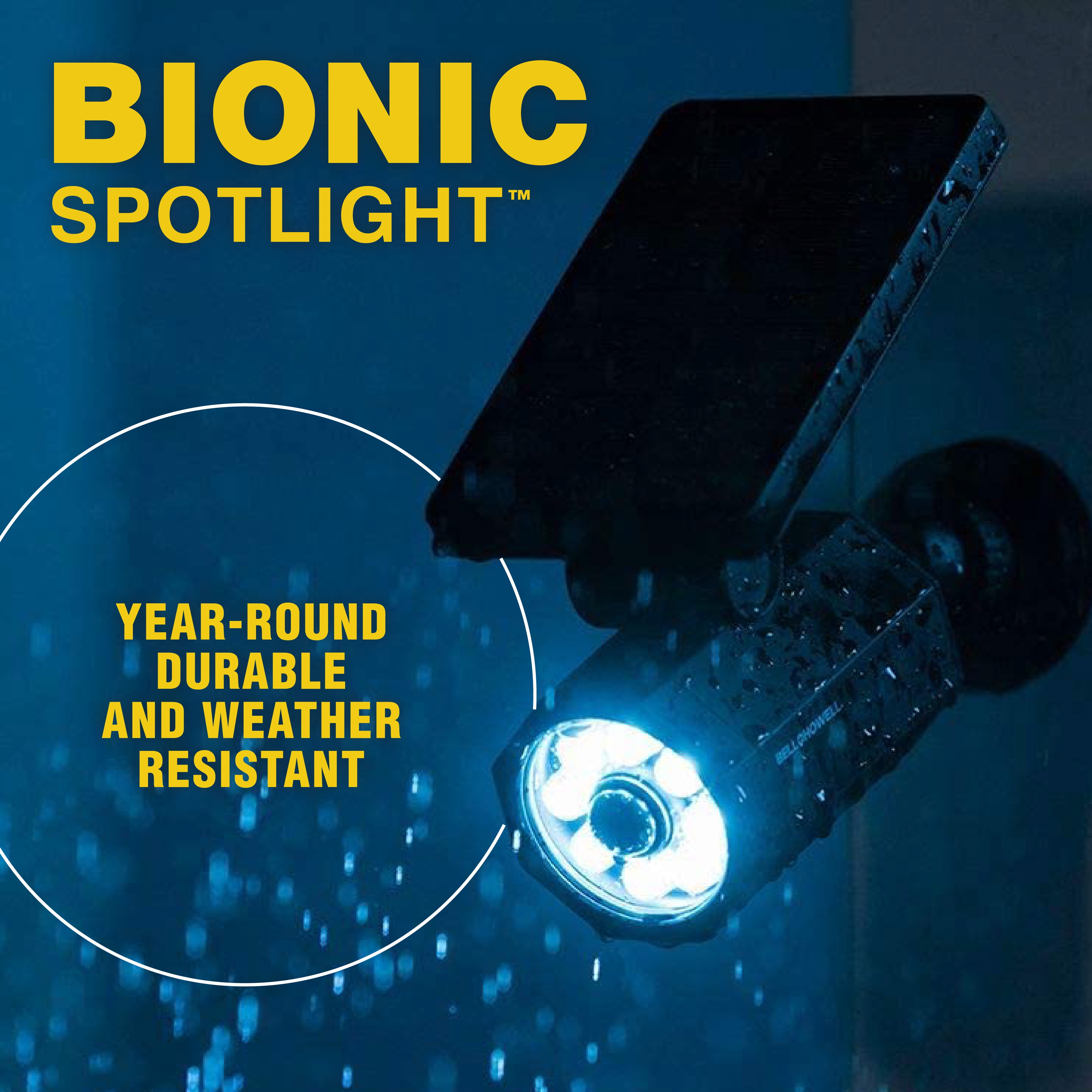 Bell + Howell Bionic Spotlight Solar Spot 25 Feet Motion Sensor, Sun Panels - 5 pk