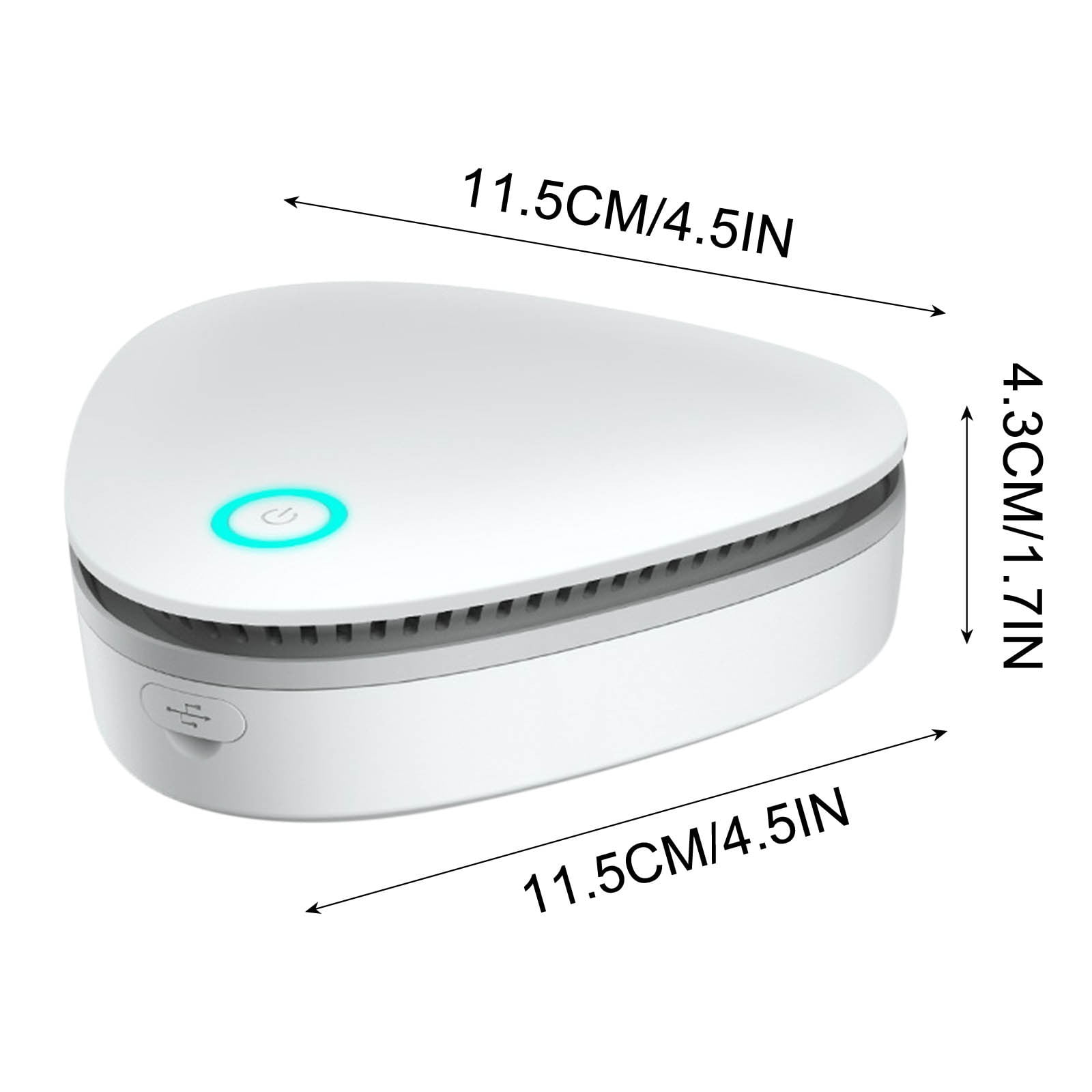 Portable Air Cleaner Deodorizer, USB Rechargeable Silent Odor Eliminator for Car Wardrobe Shoe Cabinet Pet Area