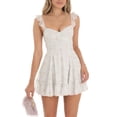 thumbnail image 3 of Vestido De Tirantes Vestido de gasa floral para mujer Vestido suelto sin espalda Estilo Y2K Traje diario sexy Cgtredaw M Blanco para Mujer, 3 of 8