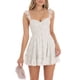 thumbnail image 3 of Vestido De Tirantes Vestido de gasa floral para mujer Vestido suelto sin espalda Estilo Y2K Traje diario sexy Ygjytge Blanco S para Mujer, 3 of 8