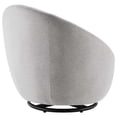 thumbnail image 6 of Modway Buttercup Upholstered Fabric Swivel Chair in Black/Light Gray, 6 of 7