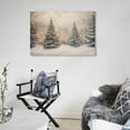 thumbnail image 3 of Yermidi Enchanting Forest Christmas Tree Lights Wall Art Vintage Winter Snowy Landscape Poster Cozy Holiday Glowing Pines Canvas Print Seasonal Decor for Living Room Bedroom, 3 of 7