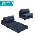 thumbnail image 3 of Mjkone Folding Sofa Bed, Convertible Couch Sleeper,Fold Out Couch Bed,Floor Couch with Foam for Living Room/Bedroom,Blue, 3 of 7