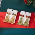 thumbnail image 2 of PRIYAL Fashionable Christmas Series Beaded Bowknot Santa Claus Earrings, Resin Dangle Earrings for Women, Perfect for Party, Holiday Gift, Winter Season, 2 of 8