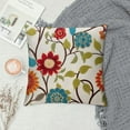 thumbnail image 2 of HENGT  Pack of Flower Decorative Throw Pillow Covers Jacquard Pillowcase Soft Square Cushion Cozy Pillowcase for Couch Bedroom, 2 of 5
