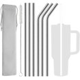 thumbnail image 1 of Stainless Steel Straws, Compatible with Stanley 40oz Tumbler, Reusable Straw with Brush, Compatible with Stanley Adventure Travel Mug, 1 of 5