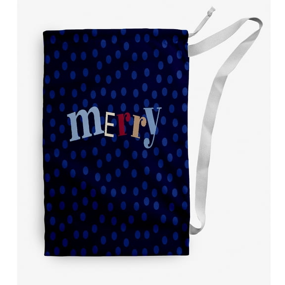 Simply Daisy Merry Dot 28 x 36 inch Navy Laundry Bag
