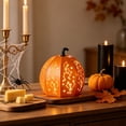 thumbnail image 5 of Halloween LED Pumpkin Lantern with Dancing Skeleton Cutouts Light Projecting Jack O Lantern Ornament For Indoor Outdoor Party Yard Decor, 5 of 7