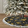 thumbnail image 3 of Christmas Tree Skirt, Hohey Bee Golden Embroidery Christmas Tree Decorations Indoor, Tree Skirts Mat With Tassel Trim for Halloween New Year Holiday Christmas Party Decor 30 Inches, 3 of 7