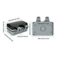 thumbnail image 4 of Seitruly Enchufe DE plástico resistente a la intemperie para PC doméstico, toma DE corriente DE Camping para Patio, garaje, 16A, enchufe DE doble puerto Adaptadores de corriente Tipo 1, 4 of 6