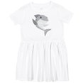 thumbnail image 3 of Inktastic Cute Shark, Little Shark, Gray Shark, Sea Animal Girls Toddler Dress, 3 of 5