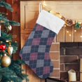 thumbnail image 5 of Coolnut 2 PCS Christmas Stocking Plaid Big Warm 17.7 x 12 Inch Hanging Xmas Stockings Decoration for Family Holiday Party Ornaments Decor Fireplace, 5 of 7