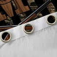thumbnail image 5 of Manfei Brown Initial M Letter Black Out Curtains for Men, Rustic Jungle Plant Curtains Pack of 2 (42x63 Each), Retro Western Theme Bedroom Curtains, Curtains and Drapes Bedroom Decor, 5 of 7