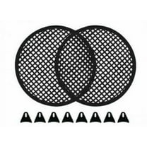 Two 8" Universal Speaker Subwoofer Grill Mesh Cover Clips Screws Guard
