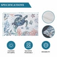 thumbnail image 6 of Ocean Sea Turtle Placemats Set of 12, Summer Coastal Coral Flower Shells Placemats for Dining Table, Place Mats for Kitchen Tabletop, Waterproof Wipeable Dining Table Mats Set, 6 of 9