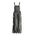 thumbnail image 4 of Ruyang Girls Denim Overalls Kids Blue Straight Leg Fashion Jean Jumpsuits Western Clothes Dungarees Pants Bow Workwear Bib Pants, 4 of 4