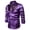 Purple, variant on Men's 70s Disco Shirts Luxury Metallic Sequins Button Down Long Sleeve Party Shirt Nightclub Costume Tops White