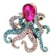 thumbnail image 3 of Broche De Pulpo, Broche De Joyería De Vida Marina, Cristal Ligero único Para Fiesta Fugacal Sea Animal Crystal Brooch, 3 of 8