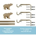 thumbnail image 5 of Urbanest Farmhouse Bear 3/4" Adjustable Curtain Rod – Heavy-Duty Telescoping Drapery Rod with Decorative Bear Finials – Extendable Window Rod for Curtains & Drapes, 84"–120″, Cottage Beige, 5 of 5