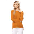 thumbnail image 2 of Yemak Women's Silky Soft Long Sleeve Boat Neck Soft Knit Sweater Top MK8140-BRZ-M-BD, 2 of 4