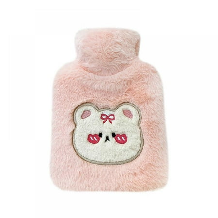 

Cartoon Plush Hot Water Bottle with Soft Cover Great Gift for Winter - 350 ML