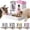 Blue, variant on 2-in-1 Automatic Pet Feeder & Water Dispenser Set – 0.16 Gallon Water Bottle & 1.5L Dry Food Reservoir,Gravity Feeding Station for Cats & Dogs